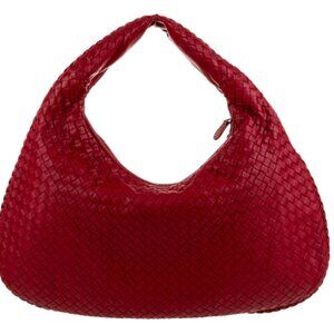 Bottega Hobo Bag (Red Burgundy)